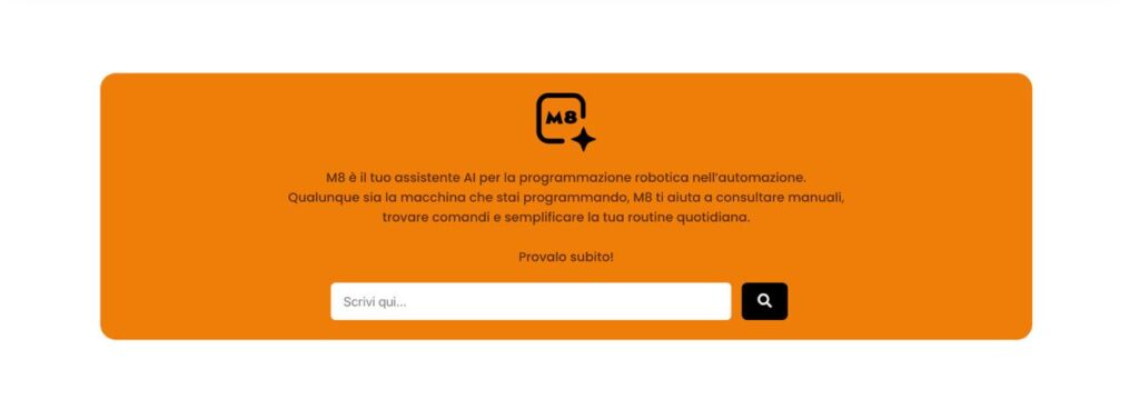 M8, il primo chatbot per programmatori PLC e Robot